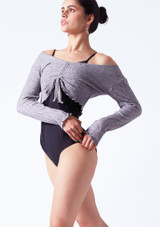 Intermezzo Brianna Knitted Long Sleeve Top Grey Front [Grey]