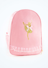 Capezio Ballet Bow Backpack Pink Front [Pink]