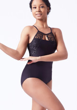 Wear Moi Aeglos Halter Leotard Black Front [Black]