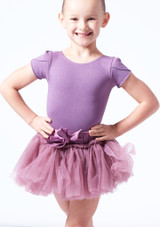 Move Dance Nancy Girls Ruffle Tutu Purple Front [Purple]