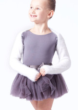 Move Dance Elsa Girls Fluffy Shrug White Front [White]