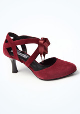 PortDance 125 Bow Dance Shoe - 1.2" Burgundy Side [Red]