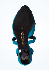 PortDance 125 Bow Dance Shoe - 1.2" Teal Bottom [Blue]