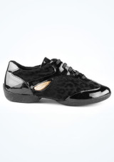 PortDance Mens 02 Leopard Patent Dance Sneaker