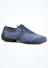 PortDance Mens Pietro Street Blue Denim Sneaker Dance Shoe