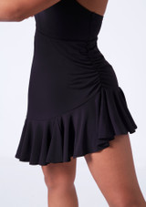 Move Dance Angelina Asymmetric Skirt Black Back 3 [Black]