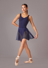 Move Dance Darcie Dance Skirt Navy Blue Front [Blue]
