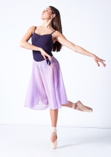Mid-Calf Length Chiffon Skirt Lilac Front [Purple]