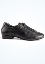 PortDance Men's Casual 001 Ballroom Shoe Black Side [Black]