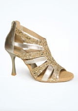 Move Dance Mira Gold Dance Shoe - 3" Gold Side [Gold]