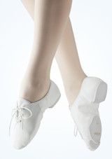 Alegra Basic Split Sole Jazz Shoe - White