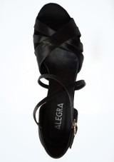 Alegra Cinzia Black Satin Dance Shoe - 2.25"