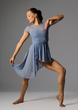 Jolista Honor Waterfall Flare Lyrical Dress Slate Blue Front 2 [Blue]