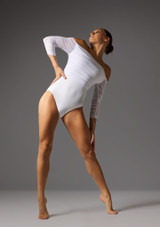 Jolista Heartstrings Bardot Leotard White Front [White]