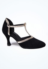 Move Dance Juana T-Bar Dance Shoes - 2.5" [Black]