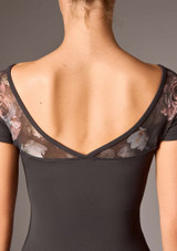 Move Dance Liss Sweetheart Floral Leotard Black Back 2 [Black]