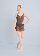 Intermezzo Gioconda Flocked Skirt Mink Front [Brown]