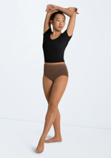 Professional seamless fishnet tight Toasted Almond Front 3 [Brown]