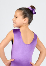 Alegra Soar Velour Gymnastics Scrunchie Plum Front 4 [Purple]
