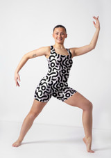 Alegra Print Adriana Square Neck Unitard BRS Front [Patterned]
