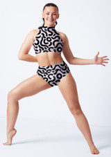 Alegra Print Electra Racer Crop Top BRS Front [Patterned]