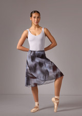 Long Wrap mesh skirt Grey Back 4 [Grey]