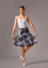 Long Wrap mesh skirt Grey Front 2 [Grey]