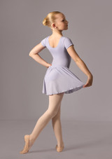 Skirted short sleeved leo (as Lottie) Lilac Back 3 [Purple]