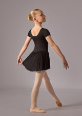 Skirted short sleeved leo (as Lottie) Black Back 3 [Black]