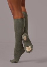 Move Dance Axis Performance Sock Khaki Front [Green]