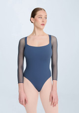 Hema Long Sleeved Leotard Aqua Front 7 [Blue]