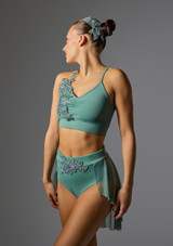 Jolista Lullaby Lyrical Costume Top Juniper Green Front 2 [Green]