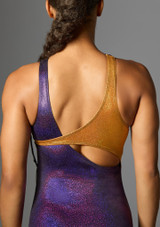 Jolista Nebular Asymmetric Catsuit Purple-Gold [Purple]