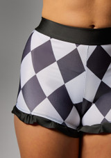 Jolista Marquee Harlequin Dance Shorts Black-White [Black]
