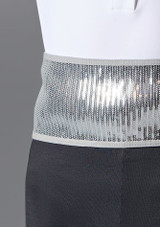 Jolista Sequin Cumberbund Silver Front 3 [Silver]