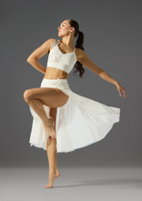 Jolista Whisper Lyrical Costume Skirt Ivory Front 2 [White]
