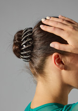 Diamante Bun Cover silver Silver Back 2 [Silver]
