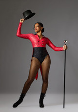 Jolista Ring Leader Sequin Showman Costume Red 9 [Red]