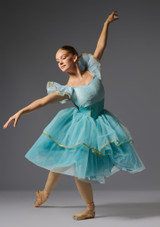 Green & Burgundy Tutu Dress Soft Green 2 [Green]