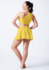 Alegra Shiny Charlie Dance Top Yellow Front [Yellow]