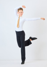 Alegra Shiny Elasticated Tie Flesh Front [Tan]