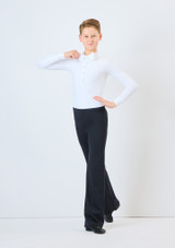 Alegra Shiny Elasticated Bow Tie White Front [White]