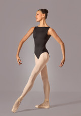 Move Dance Leia Low Back Lace Leotard Black Front 2 [Black]