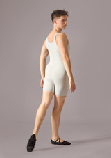 Move Dance Roman Mens Sleeveless Biketard Dove Grey Back 3 [Grey]