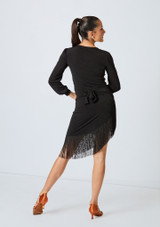 Intermezzo Herta Fringed Skirt Black Front 3 [Black]