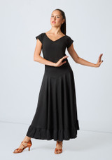 Intermezzo Flamenco Skirt Black Front [Black]
