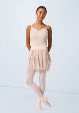 Capezio Yves Dance Skirt CYG Front [Tan]