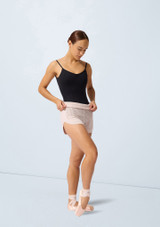 Capezio Anderson Warmup Shorts CYG Front [Tan]