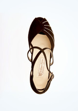 Werner Kern Comfort Diamante Ballroom Shoes 1.8" Black Top [Black]