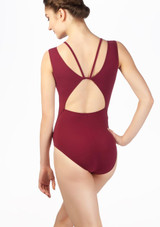 Intermezzo Cut Out Tank Leotard Red Back [Red]